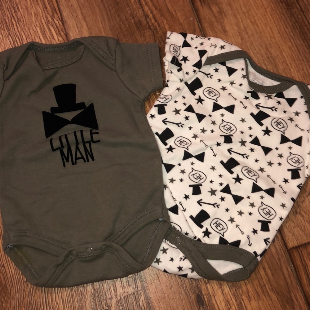 0-3m baby boy onesies.
